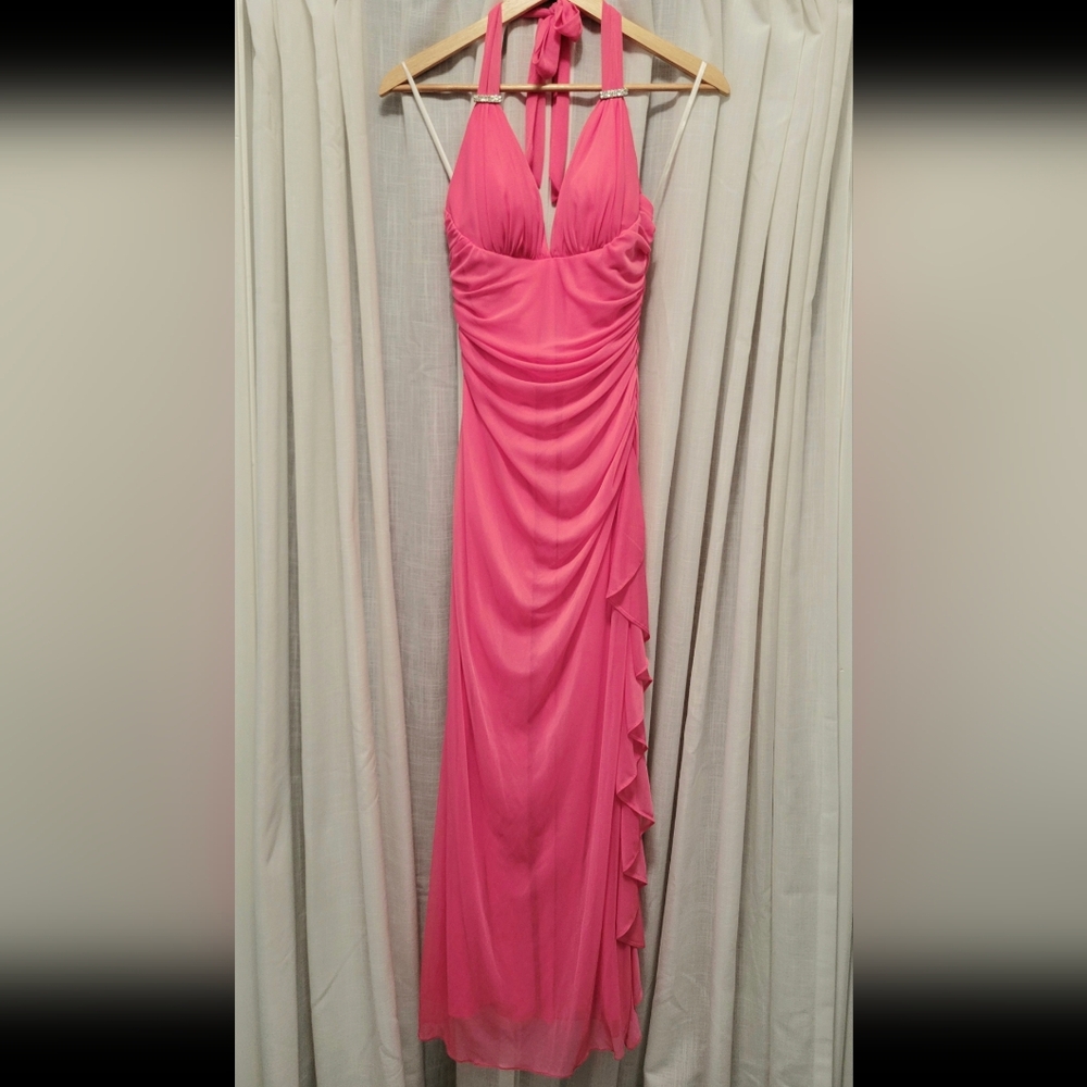 Y2K Betsy & Adam Prom Dress - Size 6, Hot Pink